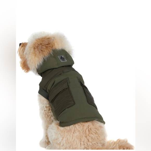 Pajar Canada Puppy Dog Puffer Coat XL removable hood Military green pockets Zeus - Picture 15 of 15